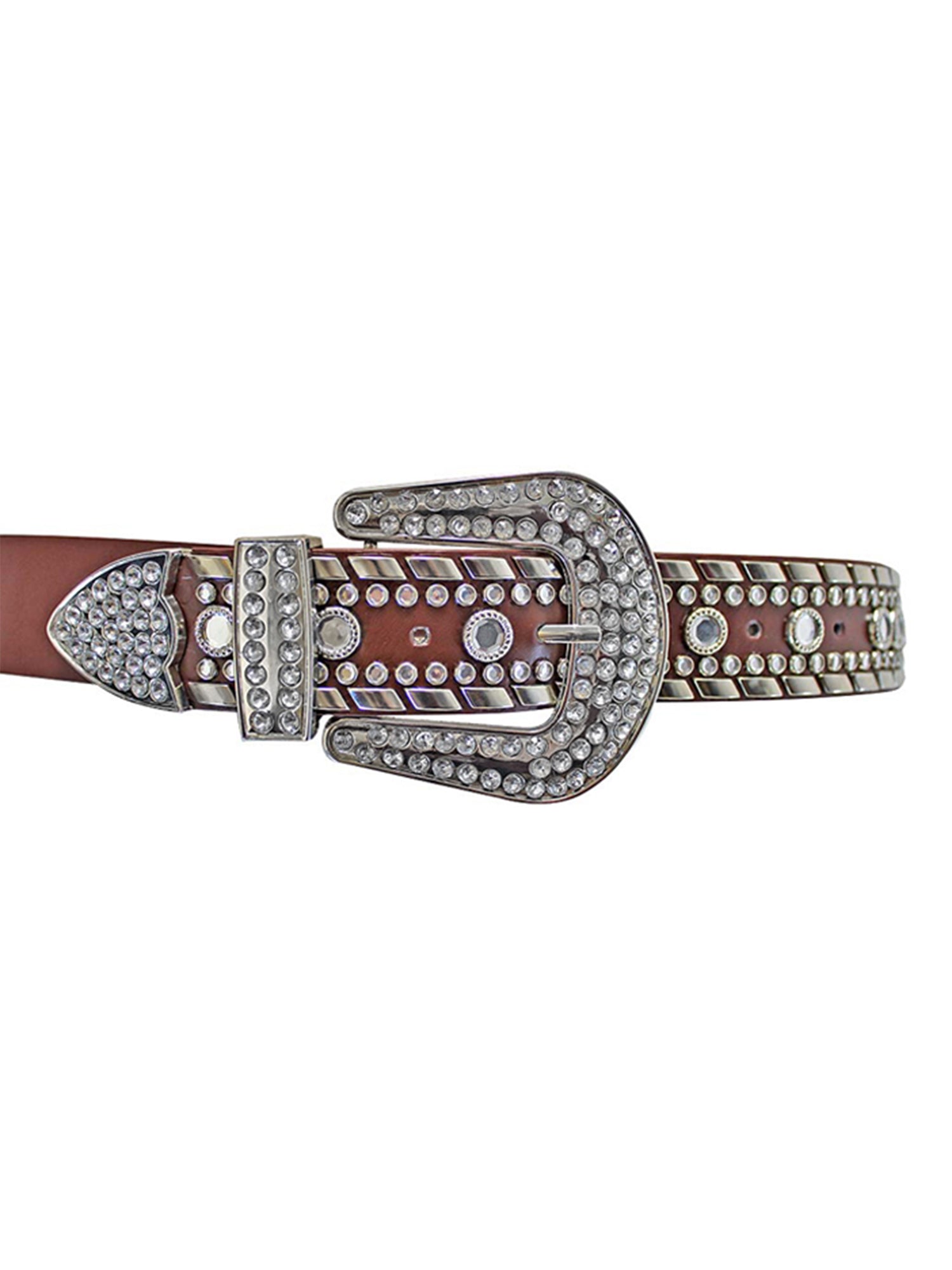 Haitpant Luxury Rhinestones Belts Western Strap Belt Diamond Studded Belt  at  Women’s Clothing store