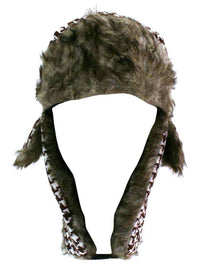 Houndstooth Faux Fur Lined Trapper Aviator Hat