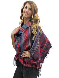 Multicolor Native American Print Blanket Scarf Wrap