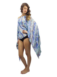 Colorful Tie Dye Lightweight Poncho Beach Cover Up