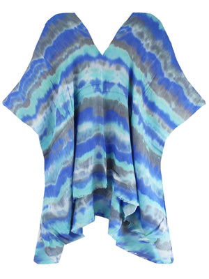 Colorful Tie Dye Lightweight Poncho Beach Cover Up