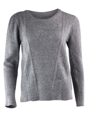 Soft Cable Knit Crew Neck Sweater