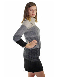 Lush Long Sleeve Cable Knit Sweater Dress