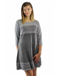 Fit & Flare Stripe Sweater Dress
