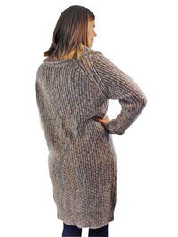 Marled Knit Long Cardigan Sweater Coat