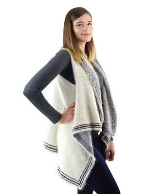 Classic Knit Shawl Sweater Vest