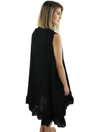 Black Ruffled Plus Size Cover Up