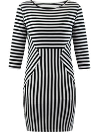 Black And White Striped Womens Dress