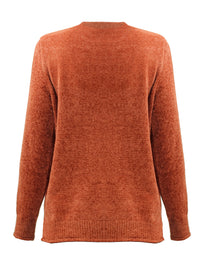 Rust Orange Womens Long Sleeve Sweater