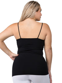 Womens Plus Size Black Spaghetti Strap Camisole