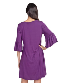 Plum Purple Womens Swing Dress