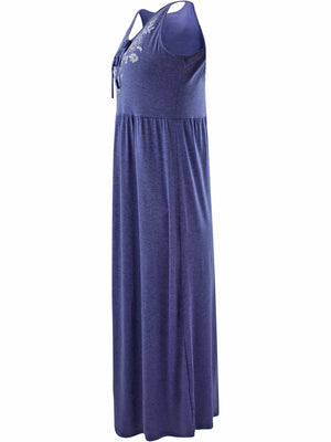 Purple Sleeveless Maxi Sun Dress