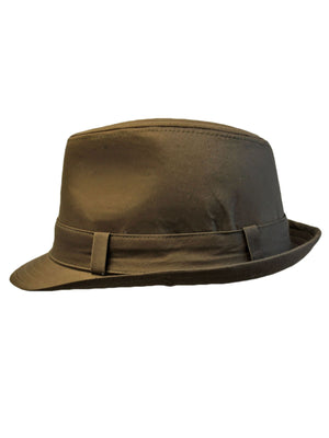 Brown Fedora Hat With Buckle Hat Band