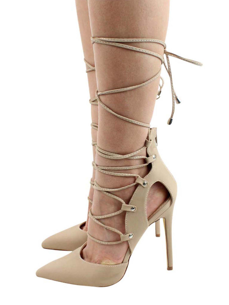 High Heel Lace-Up Pumps For Women