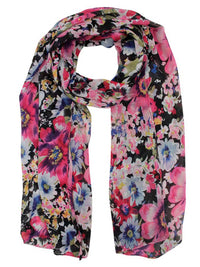 Vibrant Colorful Floral Spring Shawl Wrap