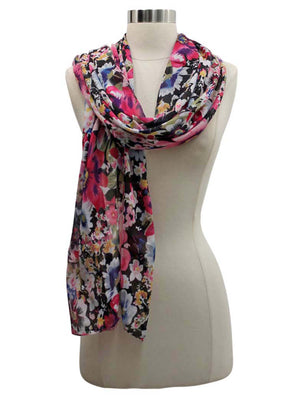 Vibrant Colorful Floral Spring Shawl Wrap