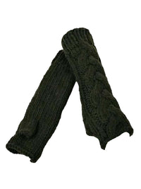 Long Thick Cable Knit Arm Warmer Gloves