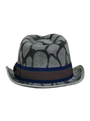 Animal Print Wool Fedora Hat