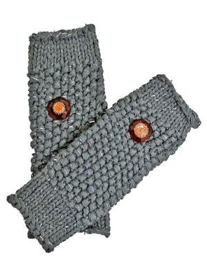 Metallic Fingerless Arm Warmer Gloves