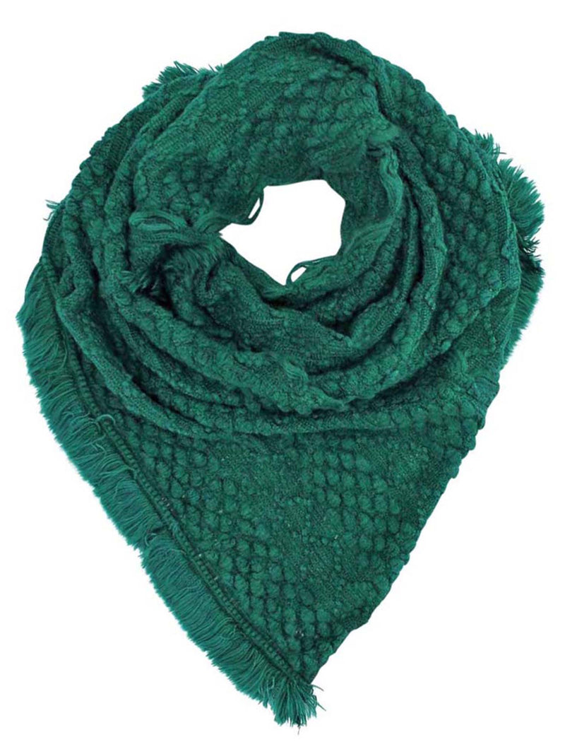 Green Triangle Knit Infinity Scarf