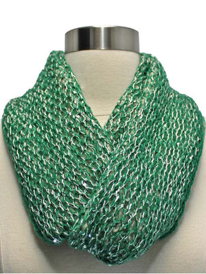 Two-Tone Double Sided Sequin Infinity Winter Scarf
