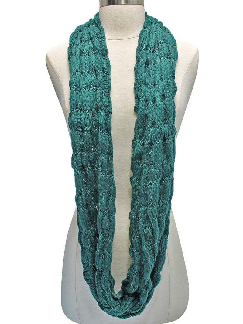 Winter Bubble Knit Infinity Circle Scarf