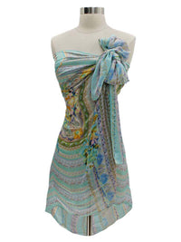 Floral Paisley Satin Lightweight Scarf For Women