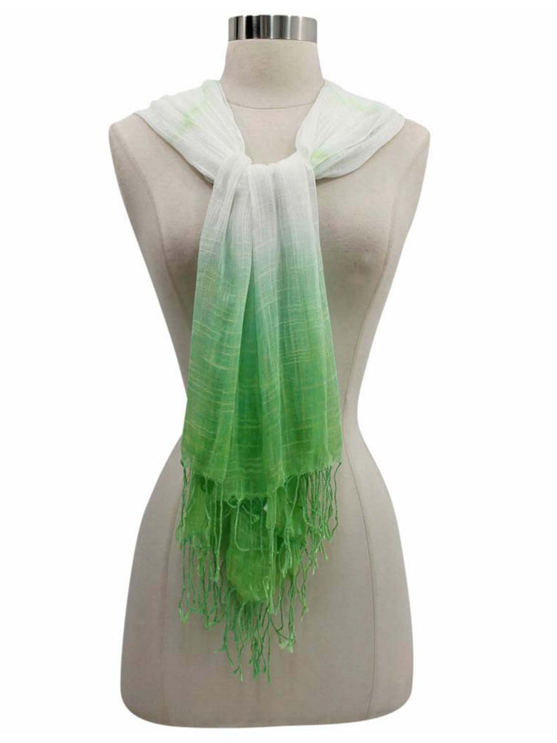 Ombre Long Scarf Wrap With Fringe