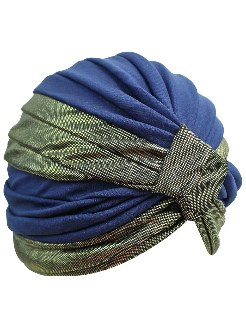 Gold Trim Fashion Turban Head Wrap For Women