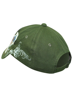 Baseball Cap With Eagle Patch