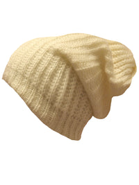 Acrylic Mohair Slouchy Knit Beanie Cap Hat
