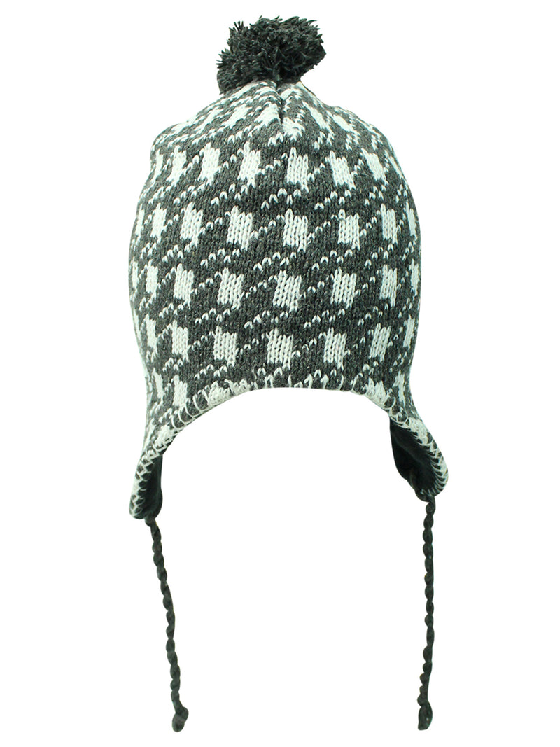 Pattern Fleece Lined Cap Hat