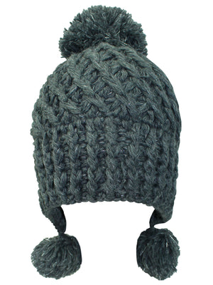 Soft Knit Triple Pom Pom Beanie Hat