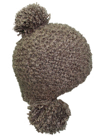 Plush Knit Triple Pom Pom Beanie Cap