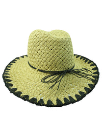 Paper Braid Cowboy Hat With Whipstitch Edging