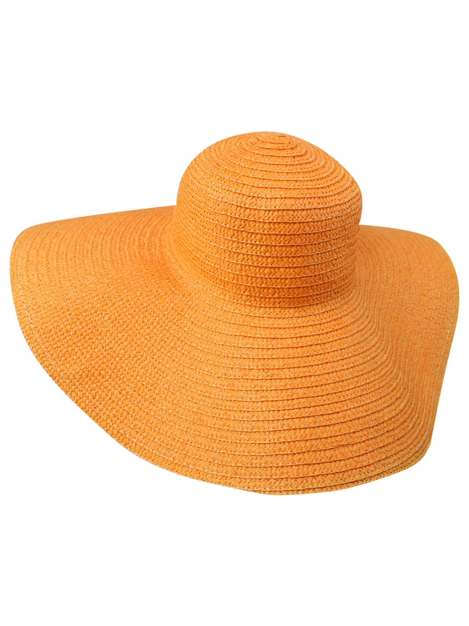 Wide Brim Sun Hat With Satin Bow – Luxury Divas