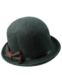 Wool Derby Hat With Contrasting Bow