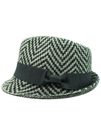 Zigzag Angora Wool Fedora Hat