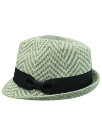 Zigzag Angora Wool Fedora Hat