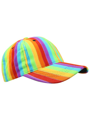 Rainbow Striped Baseball Cap Hat