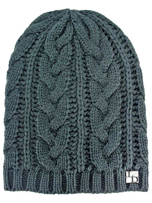 Slouchy Cable Knit Unisex Beanie Cap Hat