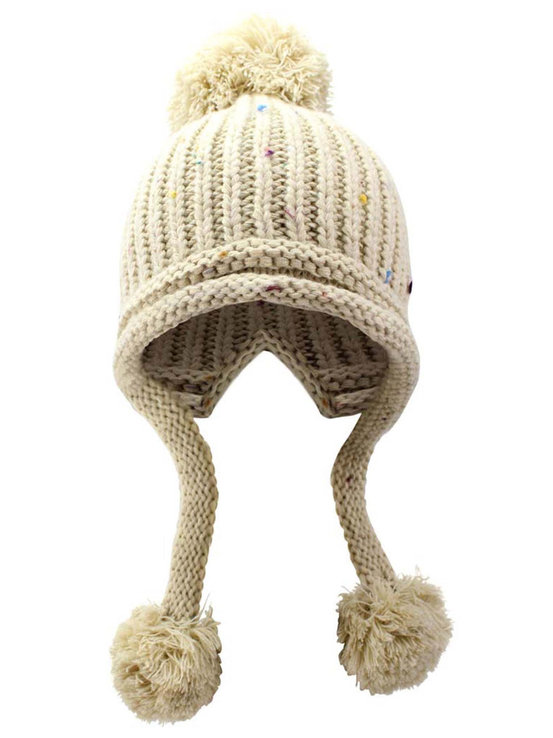 Thick Knit Winter Pom Pom Slouchy Beanie Hat