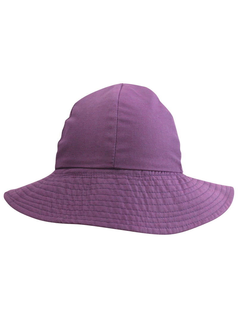Purple Reversible Rain Or Sun Style Bucket Hat