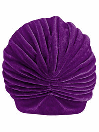 Purple Velvet Turban Head Wrap