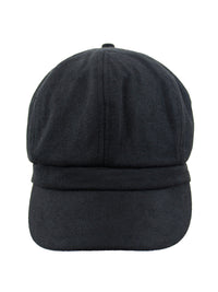 Black Baker Boy Wool Cabbie Hat