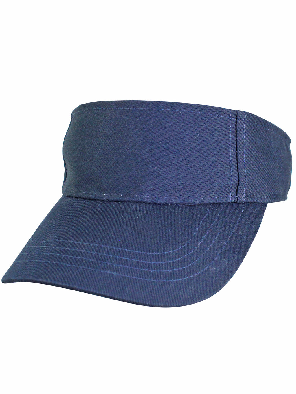 Navy Blue 100% Cotton Sun Sports Visor Hat