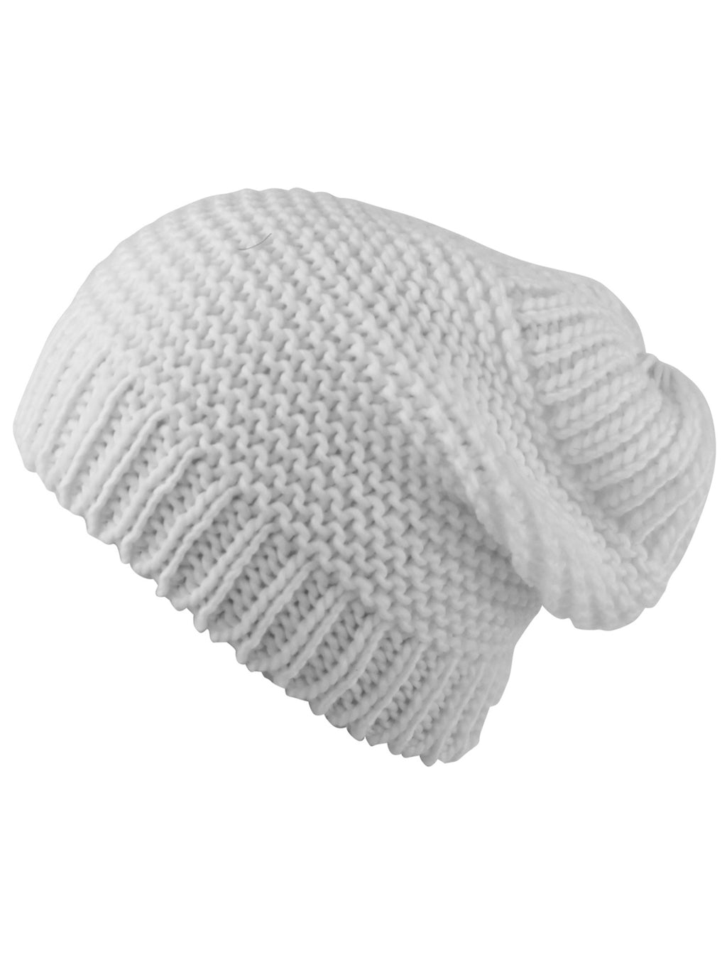 Ivory Knit Ponytail Beanie Hat