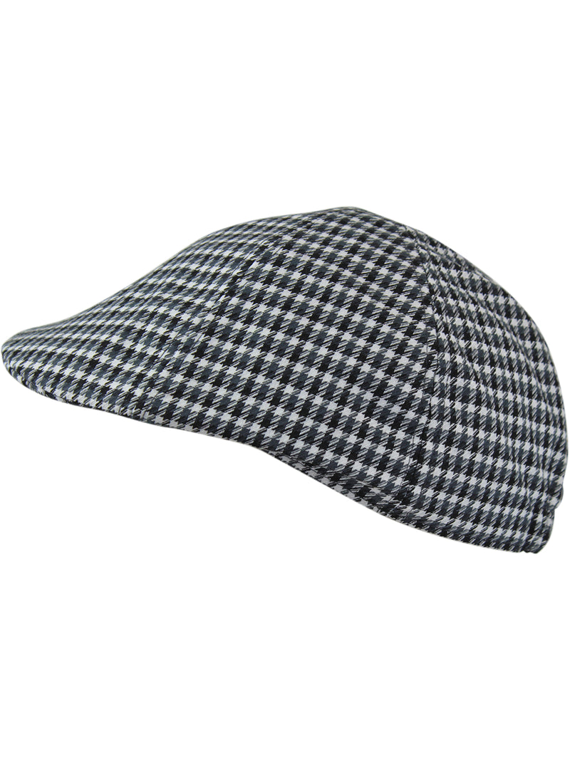 Black & White Houndstooth Duckbill Ivy Cap Hat
