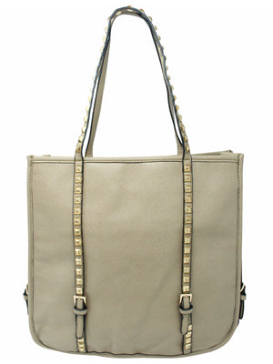Tote Bag With Long Studded Straps