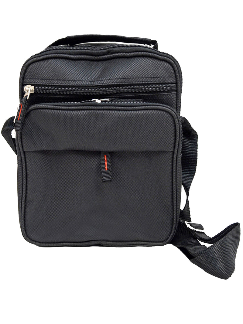 Mens Black Square Messenger Bag With Adjustable Strap – Luxury Divas